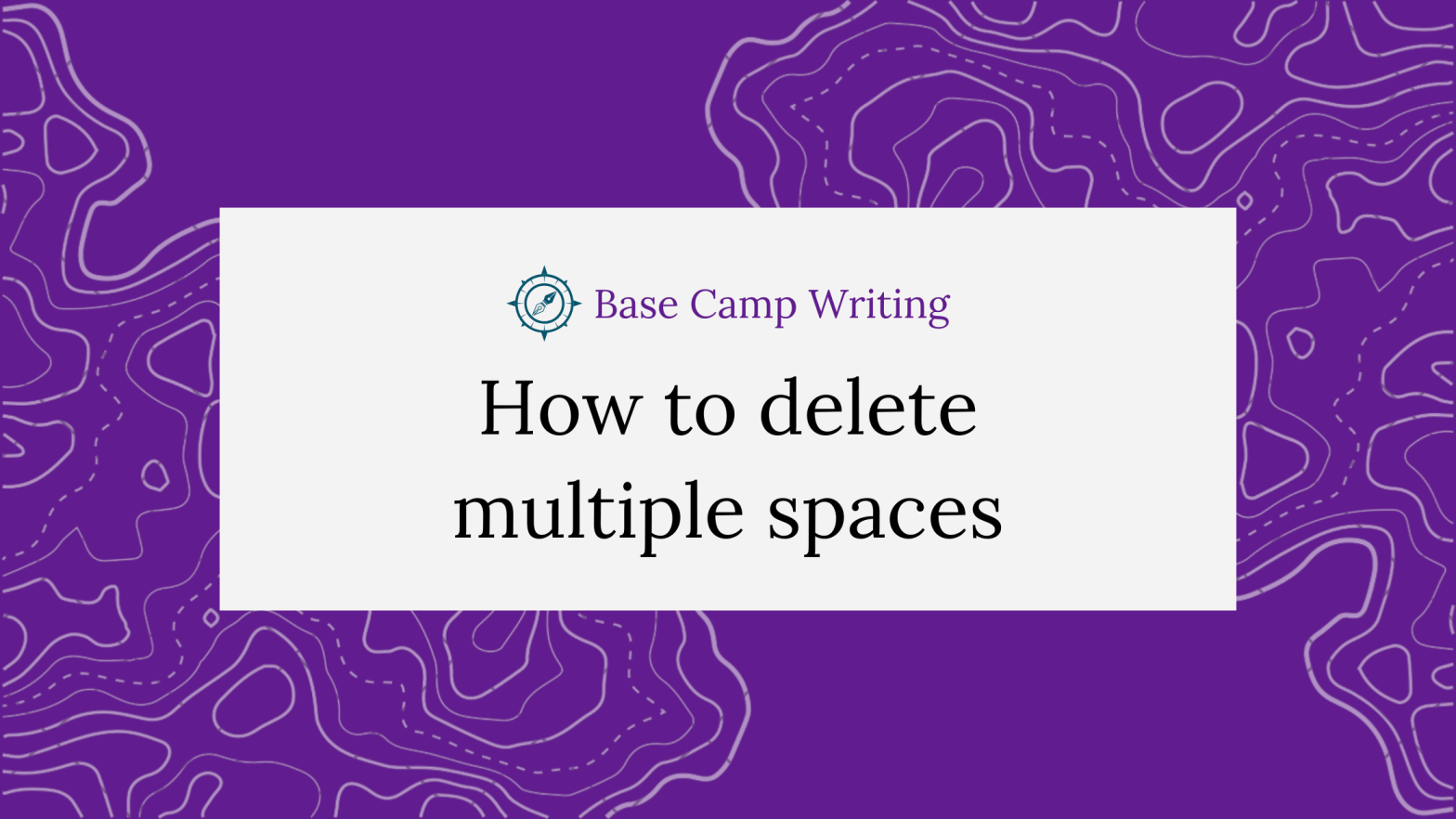 How to delete multiple spaces