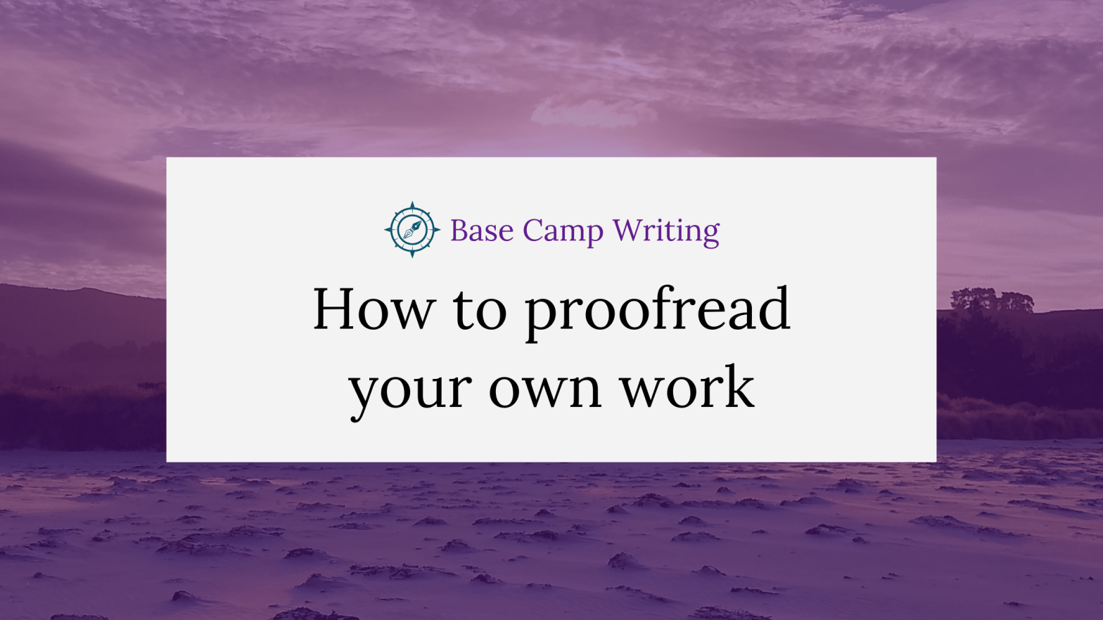 How to proofread your own work