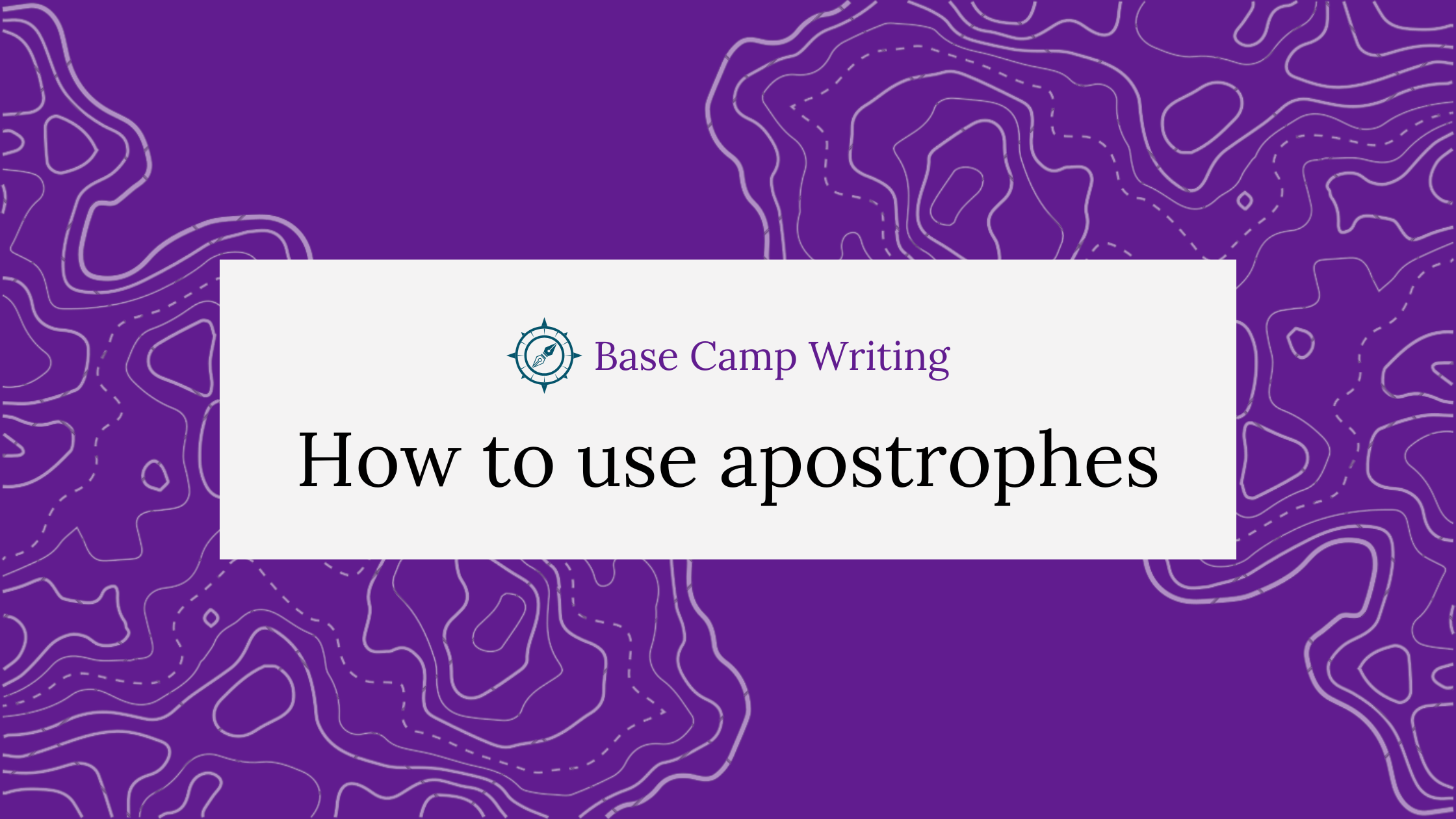 How to use&nbsp;apostrophes