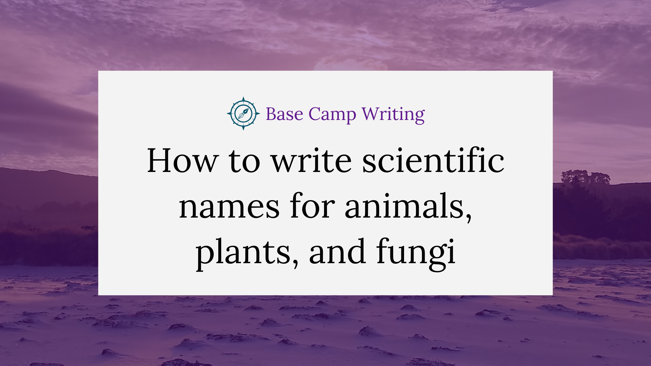 How to write scientific names for animals, plants, and&nbsp;fungi