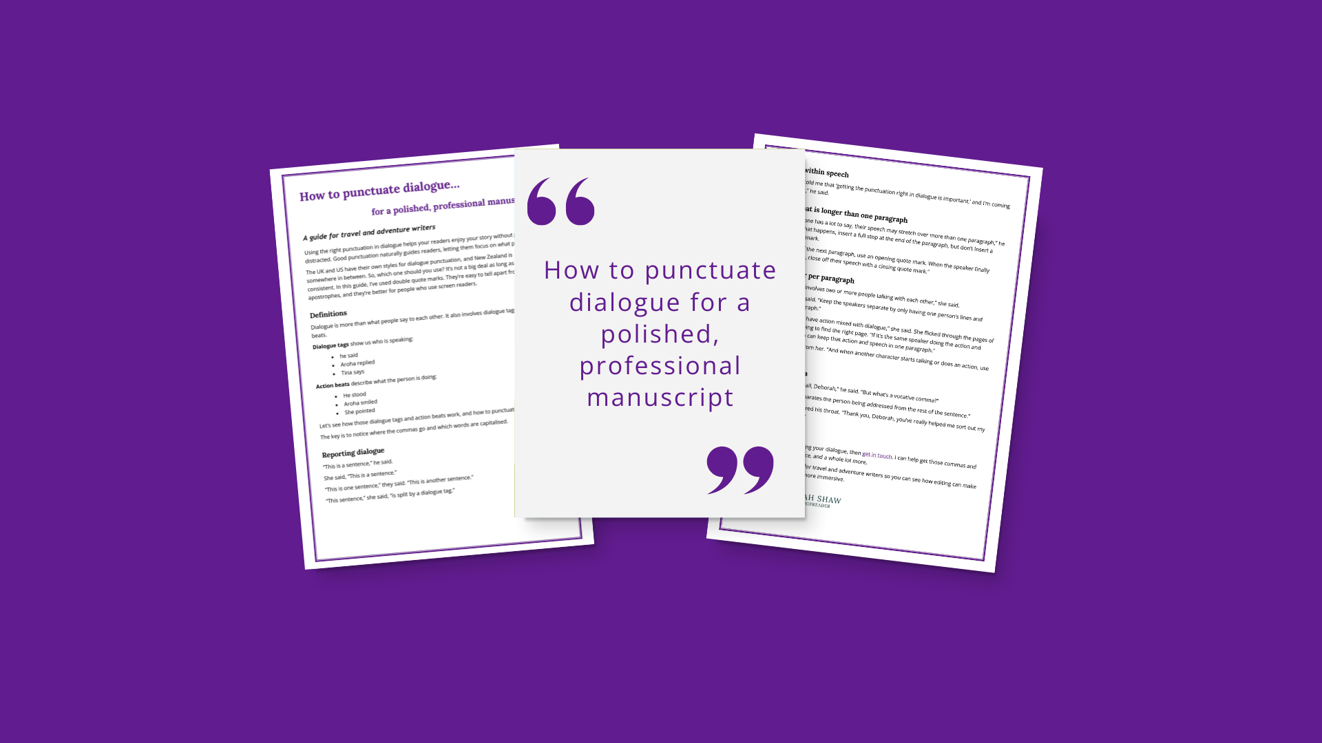 How to punctuate&nbsp;dialogue