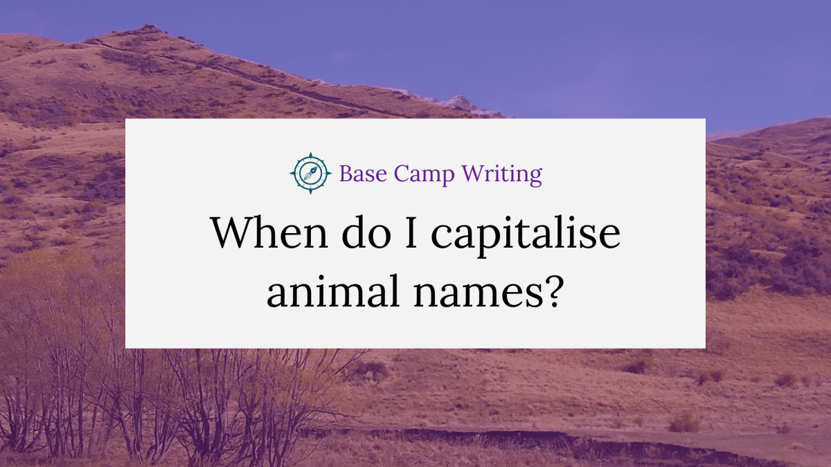 When do I capitalise animal&nbsp;names?