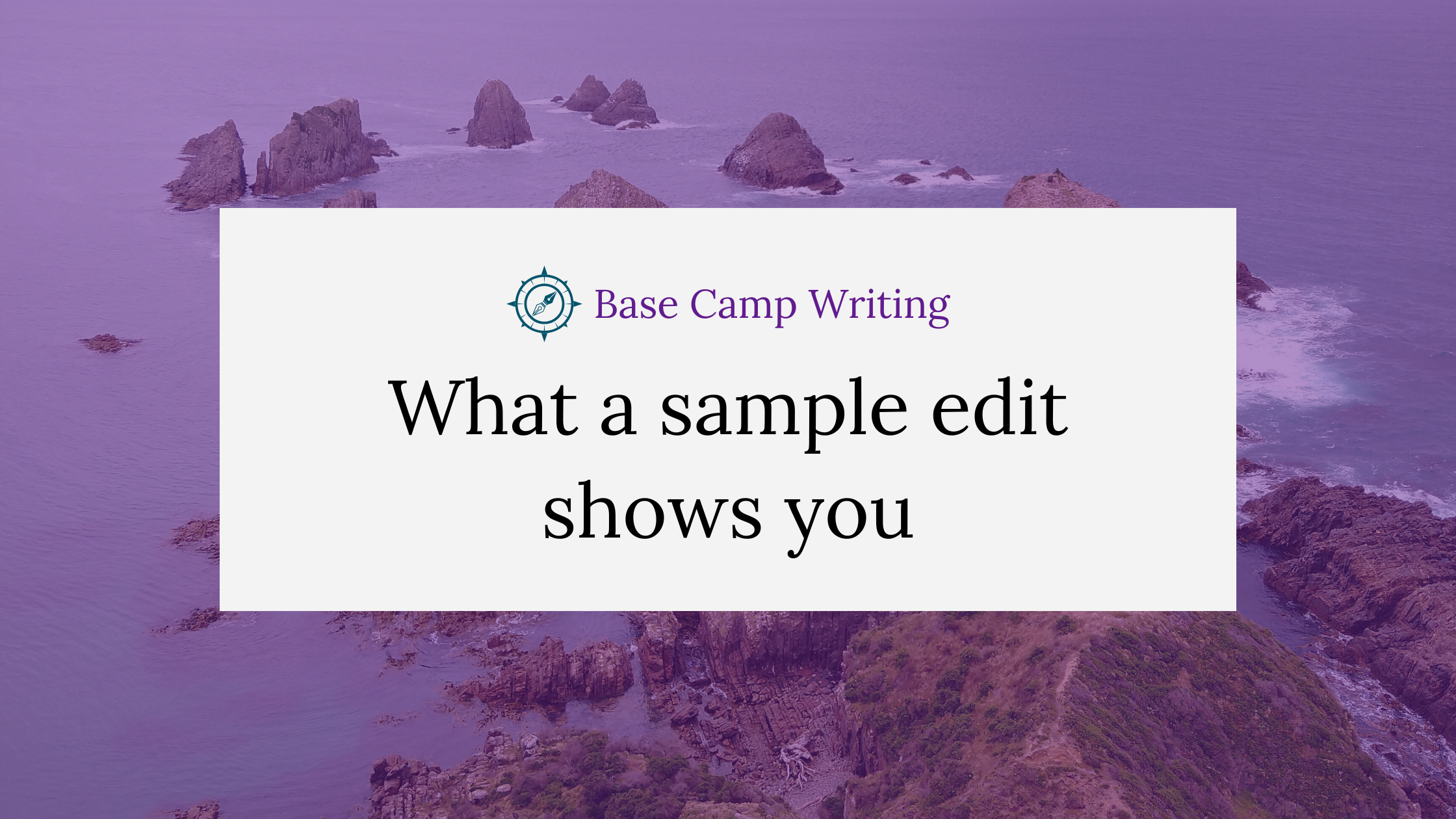 What a sample edit shows you